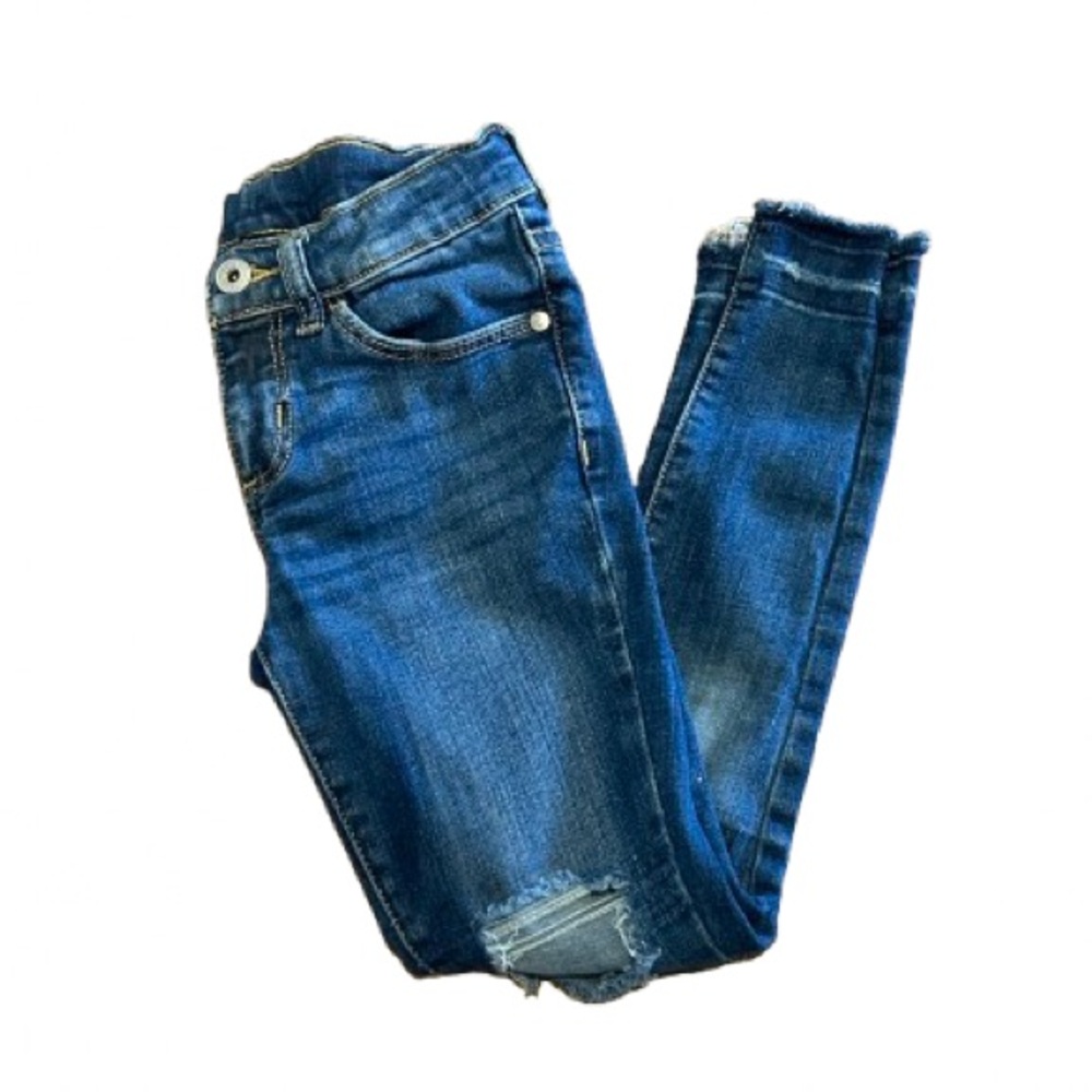 Art Class Girls Skinny Distressed Classic Blue Jeans Size 7